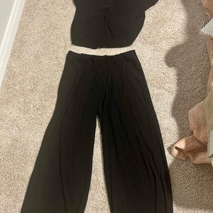 Zara Size Large Crop Pant and Top Set
